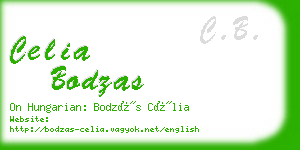 celia bodzas business card